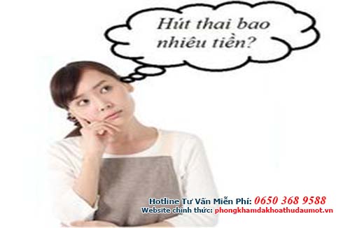 Phí đình chỉ thai nghén bằng cách hút thai bao nhiêu 1 lần