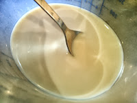 fresh yeast in warm milk