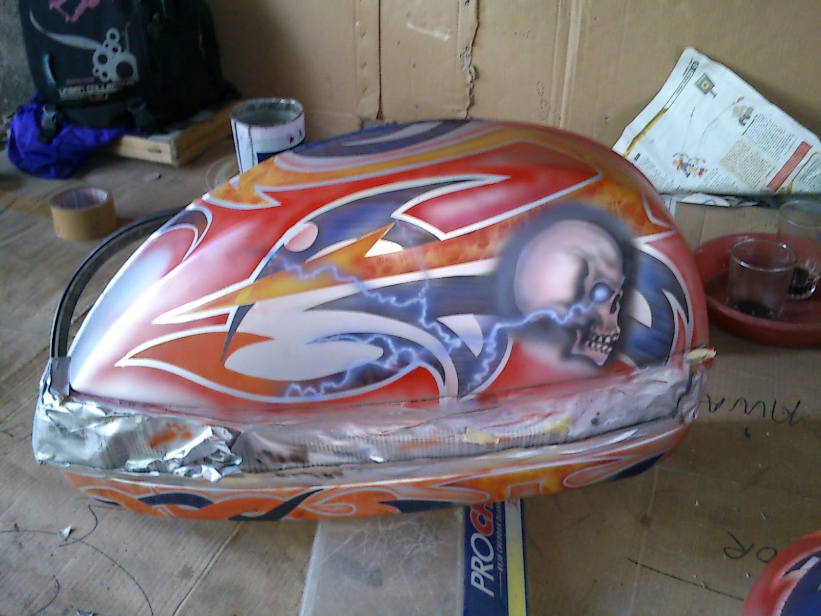 Haris Studio Airbrush Grafis VESPA GRAFIS V TENGKORAK