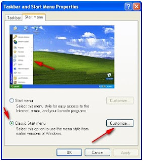 Cara mengubah tampilan Start Menu Windows XP