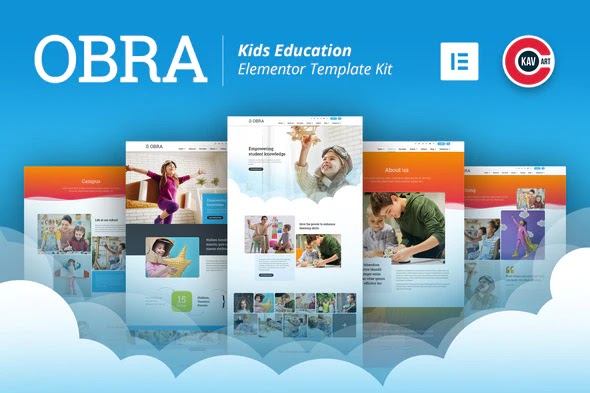 Kids Education & School Website Template Kit