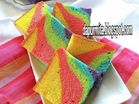 Resep Vanilla Rainbow Cake