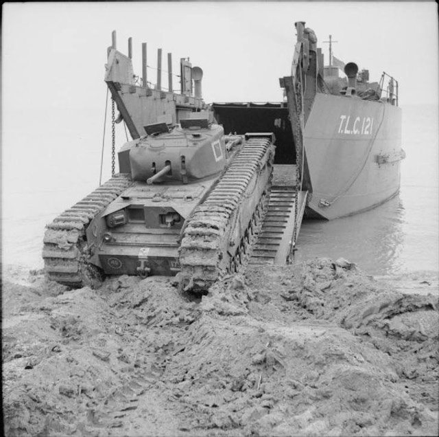 British landing exercises with a Churchill tank on 27 May 1942 worldwartwo.filminspector.com