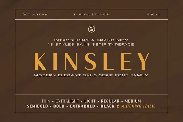 Kinsley Sans Serif Font