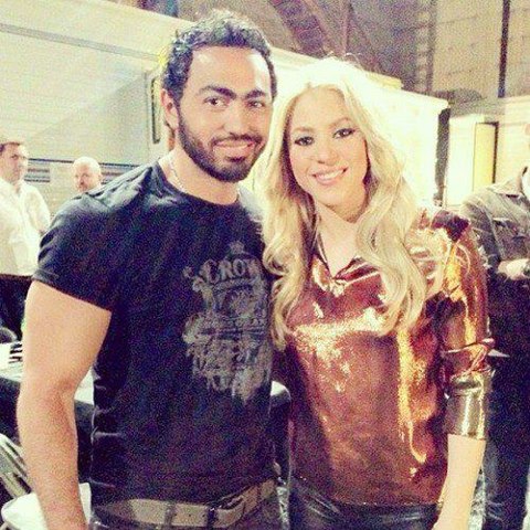 Shakira iyo Tamer Hosny oo ku kulmay Mareykanka.