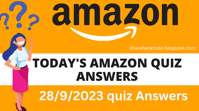 amazon quiz Answers 28 9 2023