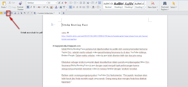 Cara Convert Word ke PDF, Mudah, Gratis, Tanpa Software Tambahan