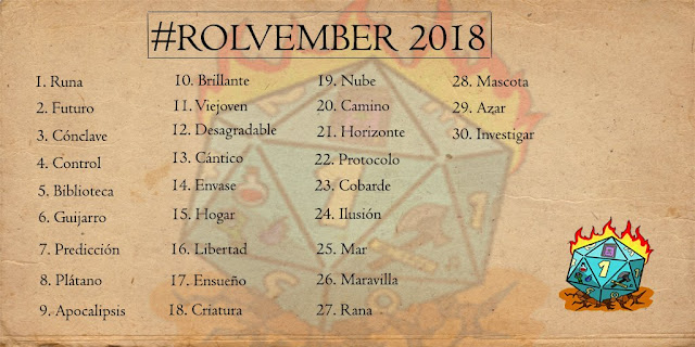 Lista de palabras de Rolvember