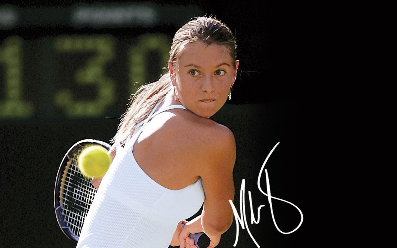 Maria Sharapova Playing Tennis