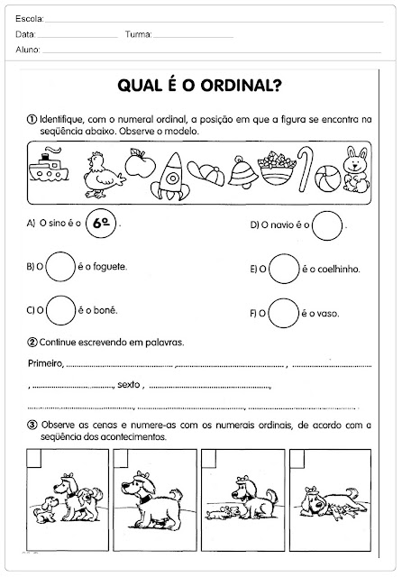 Confira nesta postagem Atividades educativas para descobrir as diferenças e definições dos números ordinais e cardinais.