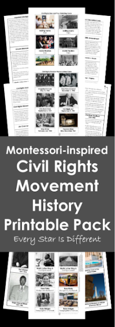 Civil Rights Movement History Pintable Pack