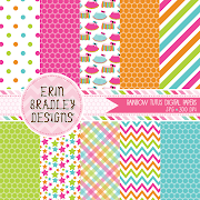 Ballerina Tutus, Polka Dotted Hearts Clipart & Digital Papers (rainbow tutus digital papers)
