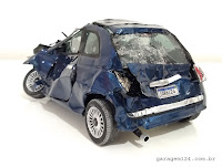 Miniatura carro batido Fiat 500 mini crashed car