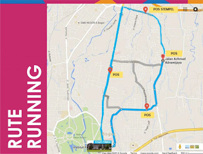 Rute 10K Nutrition Fun Jogging and Running 2016 Bogor pergizi pangan indonesia kampus ipb baranangsiang 