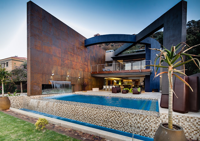 Swimming pool of the South African modern villa