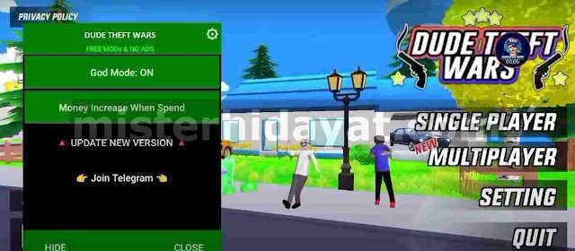 Dude Theft Wars Mod Menu Apk Buka Semua Karakter