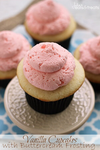 Vanilla Cupcakes with Buttercream Frosting