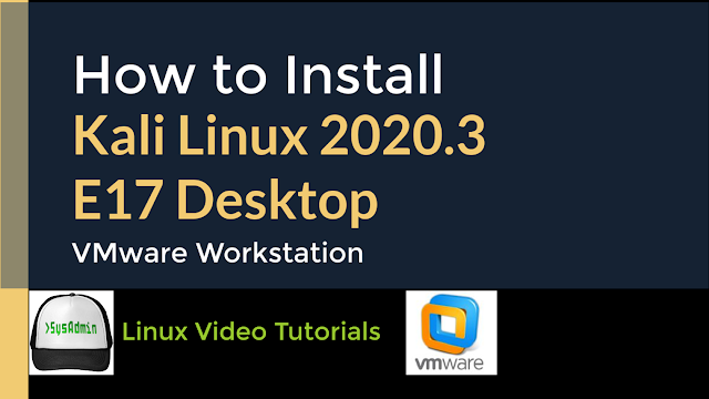 How to Install Kali Linux 2020.3 with E17 Desktop on VMware Workstation