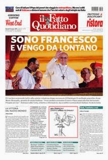 Il Fatto Quotidiano del 14 Marzo 2013 | ISSN 2037-089X | TRUE PDF | Quotidiano | Cronaca | Politica
Il quotidiano è edito dal 23 settembre 2009. L'uscita del giornale è stata preceduta da una lunga fase preparatoria iniziata il 28 maggio 2009 con l'annuncio del nuovo quotidiano dato sul blog voglioscendere.it da Marco Travaglio.
Il nome della testata è stato scelto in memoria del giornalista Enzo Biagi, conduttore del programma televisivo Il Fatto, mentre il logo del bambino con il megafono si ispira al quotidiano La Voce, in omaggio al suo fondatore Indro Montanelli.
L'editore ha manifestato la volontà di rinunciare ai fondi del finanziamento pubblico per l'editoria e di sovvenzionarsi soltanto con i proventi della pubblicità e delle vendite, e di usufruire solo delle tariffe postali agevolate per i prodotti editoriali sino alla loro abrogazione nell'aprile 2010.