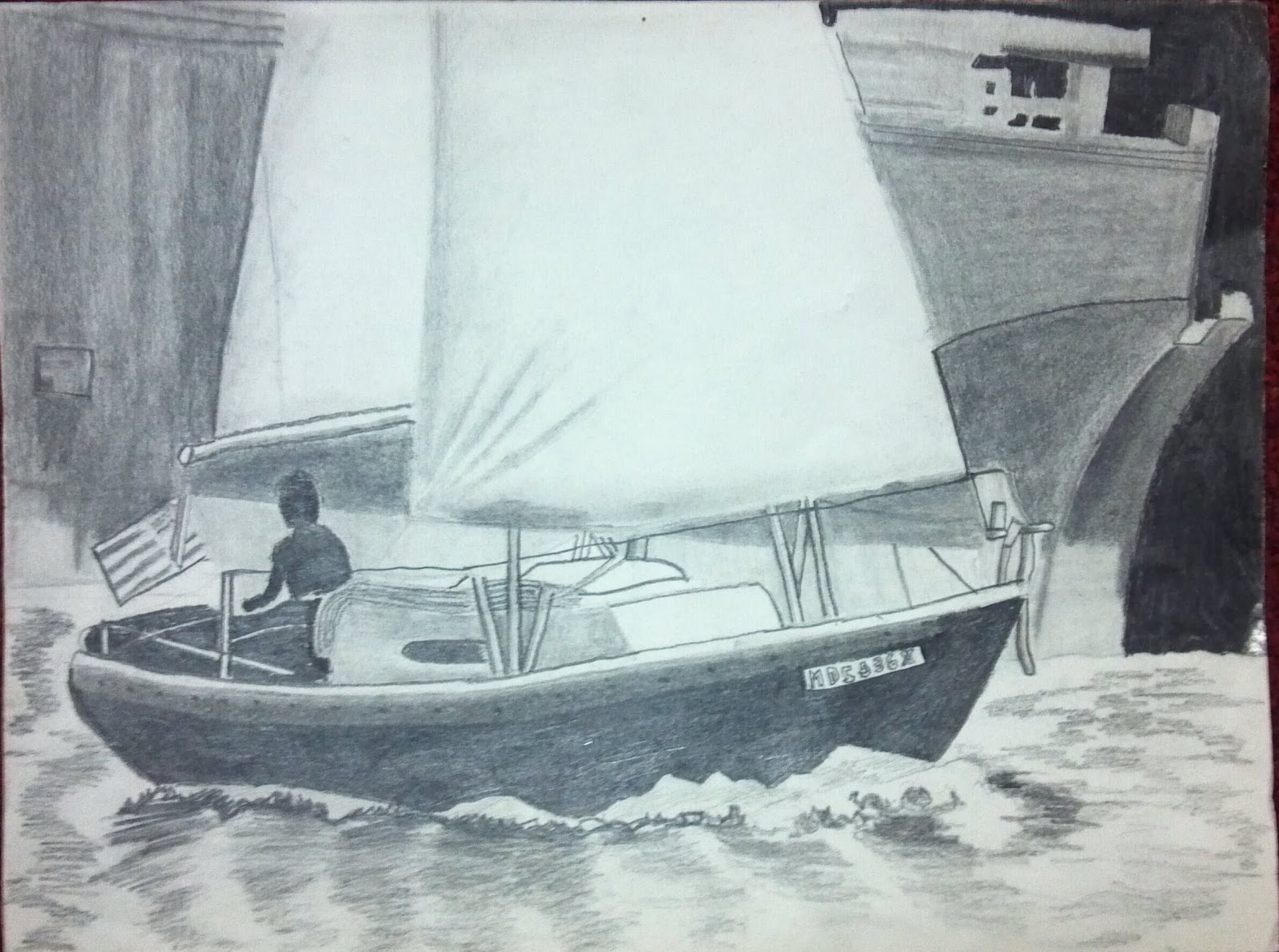 Pencil Art Boat