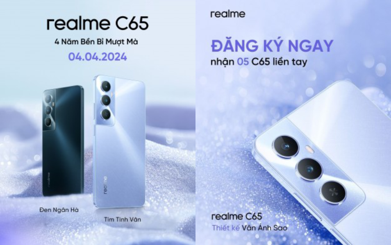 realme C65 w/ stylish design is launching on April 2, PH included!