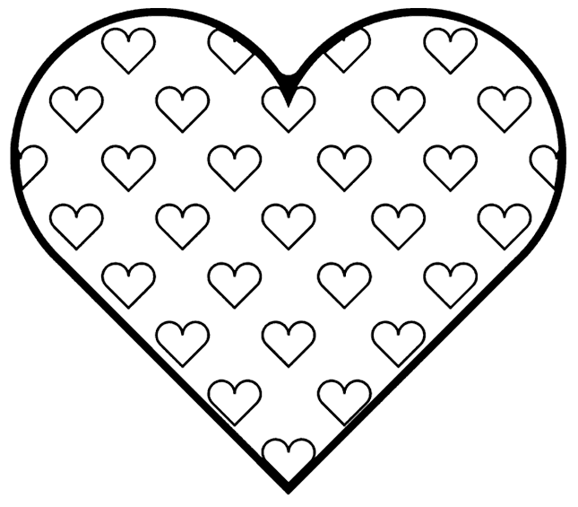 Coloring Pages Hearts 3