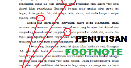 Cara Penulisan Catatan Kaki (Footnote) Lengkap dengan 