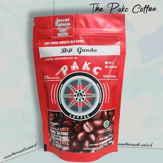 gambar bubuk kopi biji ganda robusta