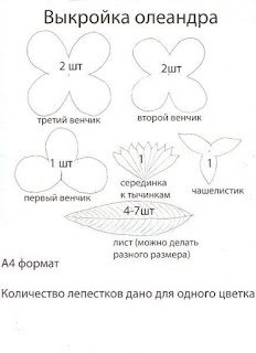 Выкройки цветов. Фоамиран.