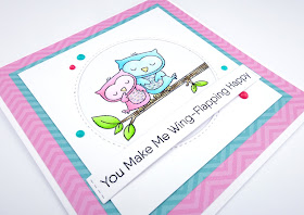 Cute owl couple card using Forever and Owlways stamps from MFT
