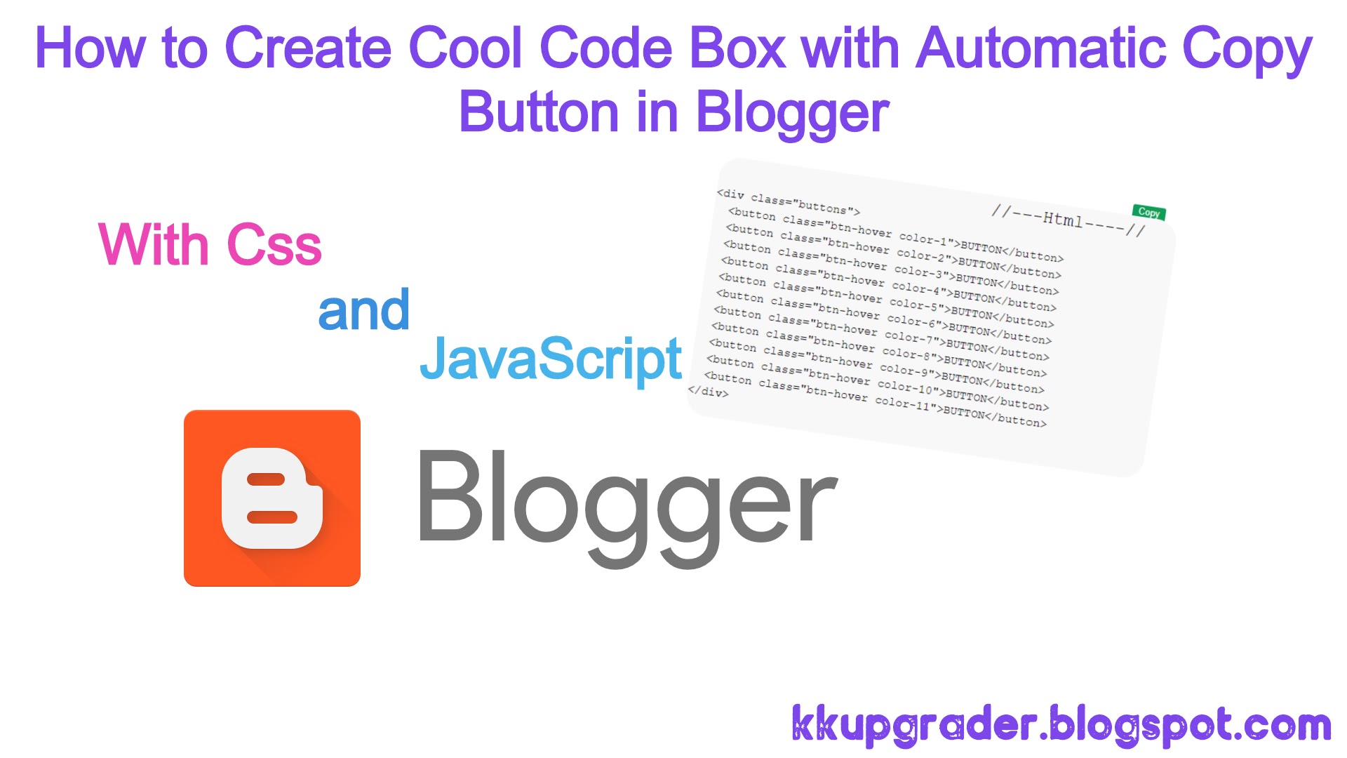 How to Create Cool Code Box with Automatic Copy Button in Blogger