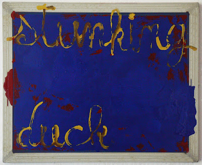 Duck, lacquer and oil on silkscreen frame