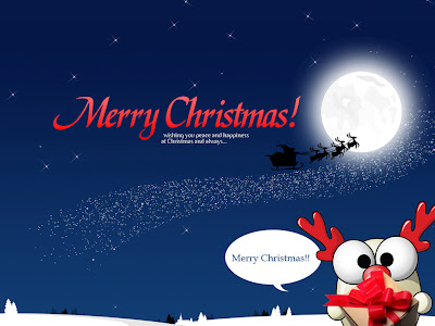 Merry Christmas Peace and Happiness Wallpaper