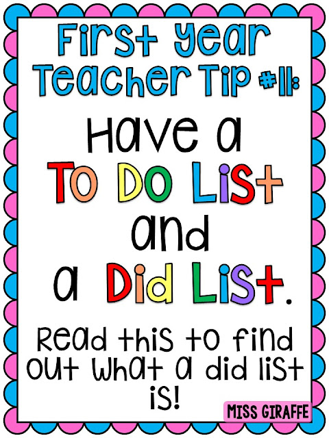 Check out this to teacher do list AND did list and how they're both used to feel productive and happy!