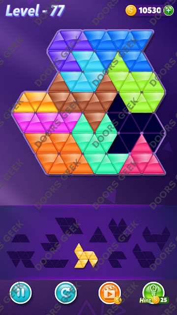 Block! Triangle Puzzle 11 Mania Level 77 Solution, Cheats, Walkthrough for Android, iPhone, iPad and iPod