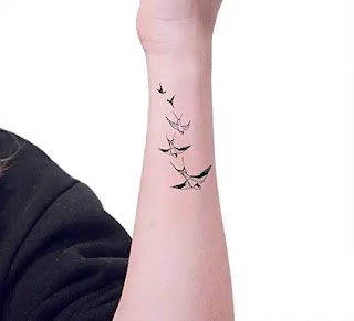 Birds Flying Temporary 3D Tattoos Design Ideas in Hindi