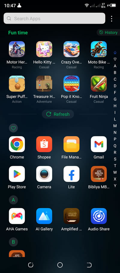 list of all installed apps android