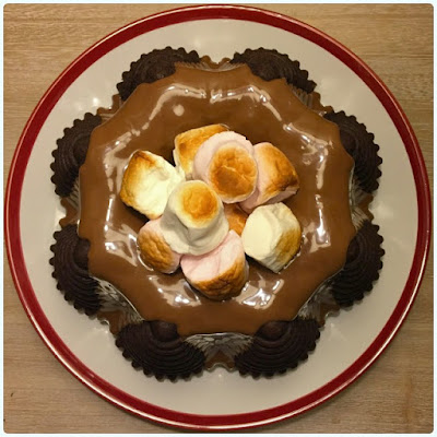 Hot Chocolate Bundt Cake with Toasted Marshmallows