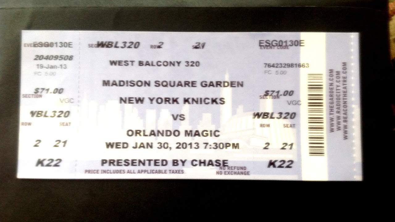 New York Knicks Basketball Tickets
