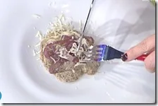 Pancake di grano saraceno con bitto e cipolla caramellata
