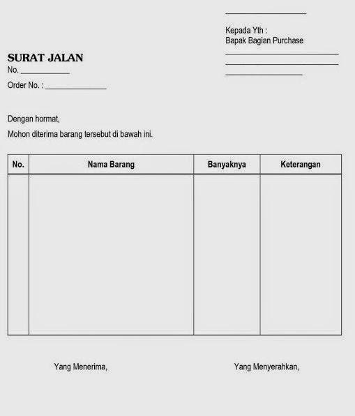 Contoh Faktur, Surat Jalan dan Kwitansi Barang April 2015 