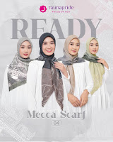 Koleksi Rauna Terbaru Mecca Scarf Hijab Jilbab Segiempat Motif Kota Mekah mix Bunga Anggun Elegan Cantik Kekinian Stylish Nyaman Adem Mudah dibentuk