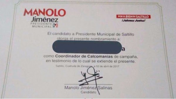 Nombra PRI a "coordinador de calcomanías" en Saltillo; internautas se burlan