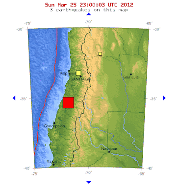 Terremoto chile, 25 de Marzo de 2012