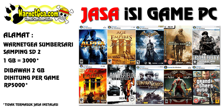 Jasa isi game PC kutai barat sendawar - WarnetGea.com