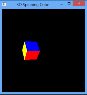 3D spinning Cube gl programming