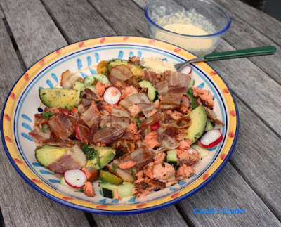 Carole's Chatter: Salmon and Bacon Salad with Egg Horseradish Sauce