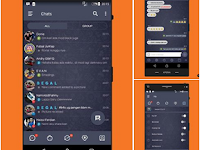 Download BBM Mod Dark Navy Versi 3.3.2.31 APK Clone dan Unclone Update Terbaru