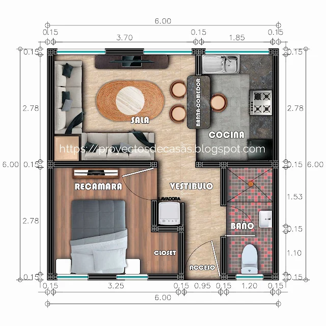 Casa de 36 m2 con una recámara