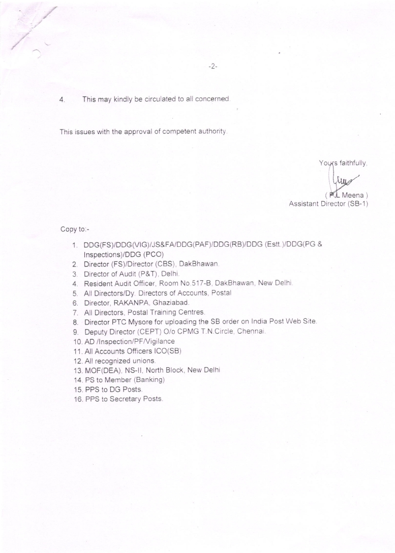 Dop Orders Introduction Of Another Standardized Uniform Savings Bank Passbook Sb5a For Id Nsc And Kvp Accounts To Be Issued By Cbs And Non Cbs Post Offices